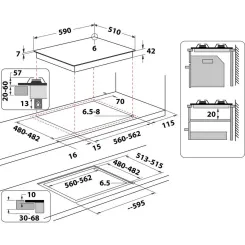 Варочная поверхность WHIRLPOOL AKT 627 NB - 2 фото