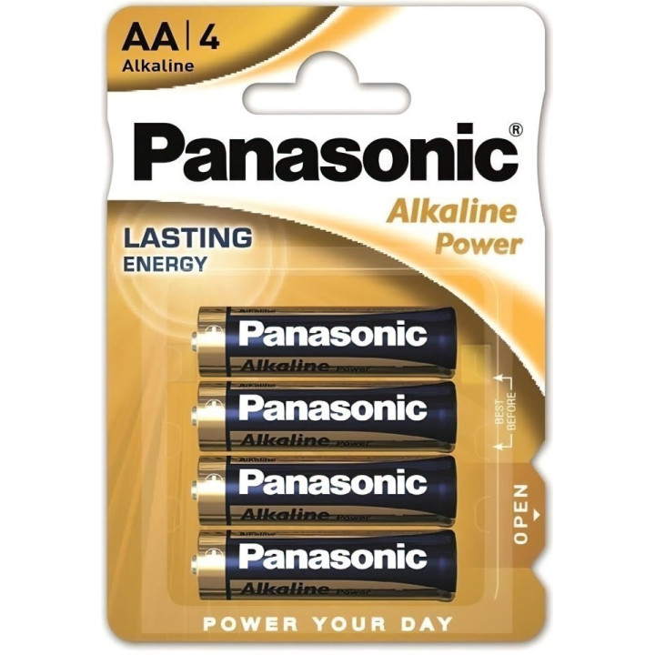 Батарейка PANASONIC ALKALINE POWER AA BLI 4 (LR6REB/4BPR) - 1 фото