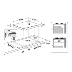 Варильна поверхня WHIRLPOOL TKRL 660 IX - 6 фото