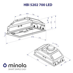 Витяжка MINOLA HBI 5202 IV 700 LED - 8 фото