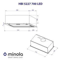 Витяжка MINOLA HBI 5227 BL 700 LED - 2 фото