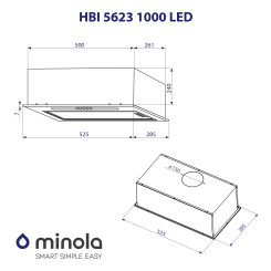 Витяжка MINOLA HBI 5623 I 1000 LED - 8 фото