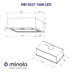 Витяжка MINOLA HBI 5627 BL 1000 LED - 8 фото