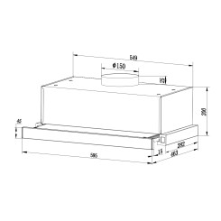 Витяжка INTERLINE  DELI BL A/60/2/T - 2 фото