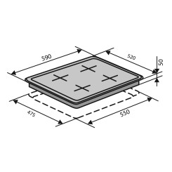 Варочная поверхность VENTOLUX HG640-DA3 CS (X) - 7 фото