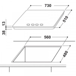 Варочная поверхность HOTPOINT-ARISTON HOTPOINT ARISTON PPH 75 GDFIX - 3 фото