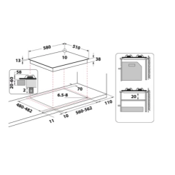 Варильна поверхня WHIRLPOOL TGML 660NB - 2 фото