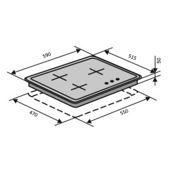 Варочная поверхность VENTOLUX HSF630-T3G CESTB (BK) - 7 фото