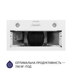 Вытяжка MINOLA HBI 5204 WH 700 LED - 3 фото