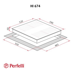 Варочная поверхность PERFELLI HI 674 GR - 9 фото