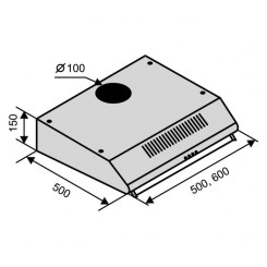 Витяжка VENTOLUX ROMA 60 WH LUX - 2 фото