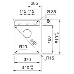 Кухонна мийка FRANKE Maris MRG 610-37 TL Бежевий (114.0668.863) - 2 фото