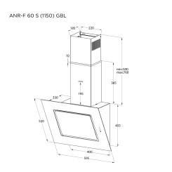 Витяжка PYRAMIDA ANR-F 60 S (1150) GIV - 8 фото