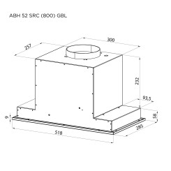 Вытяжка PYRAMIDA ABH 52 SRC (800) GBL