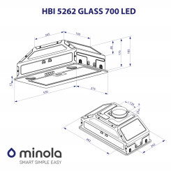 Витяжка MINOLA HBI 5262 BL GLASS 700 LED - 2 фото