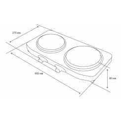 Настольная плита JANTAR TSF 02 GR H