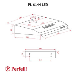 Витяжка PERFELLI PL 6144 BR LED - 11 фото