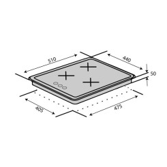 Варочная поверхность VENTOLUX HG430-G3G CEST (BK) - 5 фото