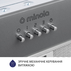 Витяжка MINOLA HBI 5262 GR GLASS 700 LED - 6 фото