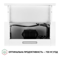 Витяжка PERFELLI TL 6333 WH 700 LED GLASS - 8 фото