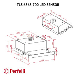 Вытяжка PERFELLI TLS 6363 WH 700 LED Sensor - 10 фото