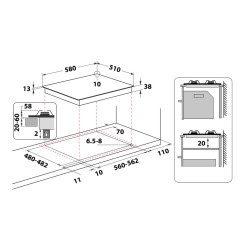 Варильна поверхня WHIRLPOOL TKRL 661 NB - 3 фото