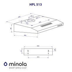 Вытяжка MINOLA HPL 513 WH - 7 фото