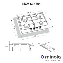 Варильна поверхня MINOLA MGM 614204 IV - 9 фото