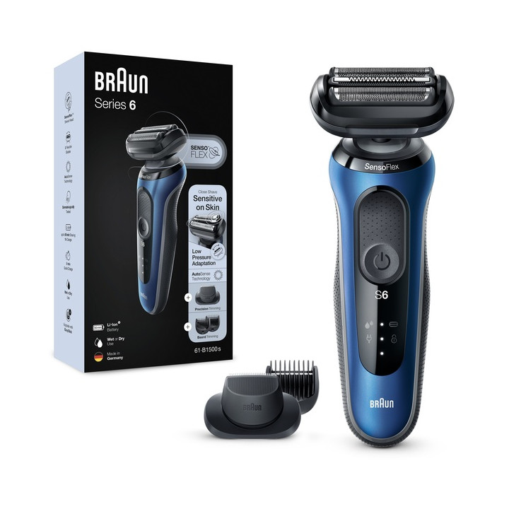 Электробритва BRAUN Series 6 61-B1500s BLUE / BLACK - 1 фото