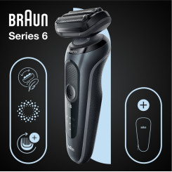 Электробритва BRAUN Series 6 61-N1000s BLACK / BLACK - 4 фото