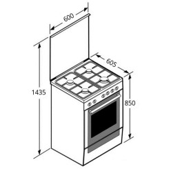 Плита VENTOLUX GE 6060 CS 6TC (WH) - 2 фото