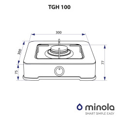 Настільна плита MINOLA TGH 100 WH - 5 фото