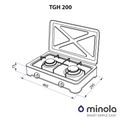 Настільна плита MINOLA TGH 200 WH - 6 фото