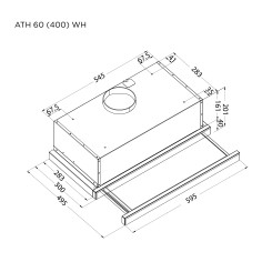 Витяжка PYRAMIDA ATH 60 (400) WH - 9 фото