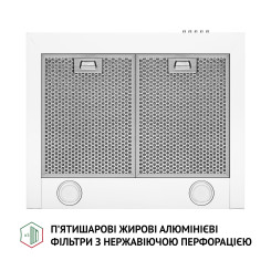 Вытяжка PERFELLI K 6610 WH 1000 LED - 5 фото