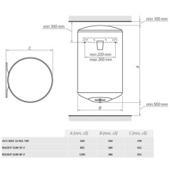 Водонагреватель TESY BiLight Slim (GCV 5035 20 B11 TSRС)