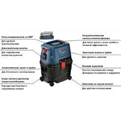 Пилосос BOSCH GAS 15 PS (0.601.9E5.100) - 3 фото