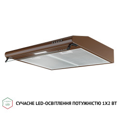 Витяжка PERFELLI PL 6144 Dark BR LED - 4 фото