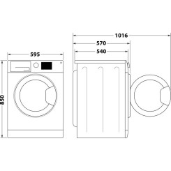 Стирально-сушильная  машина WHIRLPOOL FFWDB 964369 SV EE - 2 фото