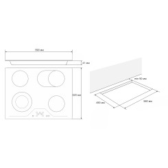 Варочная поверхность ELEYUS OLIVIA 60 WH V