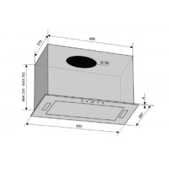 Витяжка VENTOLUX PUNTO 60 BK (1000) TC MM BOX - 2 фото