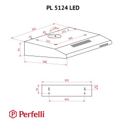 Вытяжка PERFELLI PL 5124 WH LED