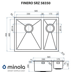 Кухонна мийка MINOLA FINERO SRZ 58350 - 6 фото