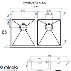 Кухонна мийка MINOLA FINERO SRZ 77320 - 6 фото