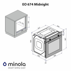 Духова шафа MINOLA EO 674 Midnight - 14 фото