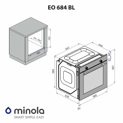 Духова шафа MINOLA EO 684 BL - 2 фото