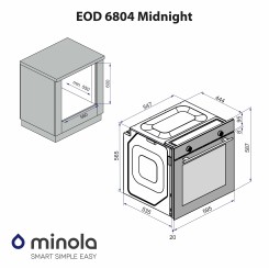 Духова шафа MINOLA EOD 6804 Midnight - 2 фото