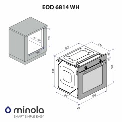 Духова шафа MINOLA EOD 6814 WH - 2 фото