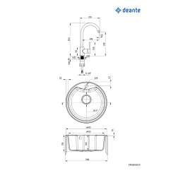 Набор мойка и смеситель DEANTE ZRSBS803 - 3 фото