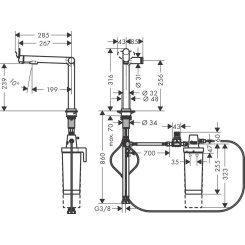 Кухонний змішувач HANSGROHE M91 (76804000) - 2 фото